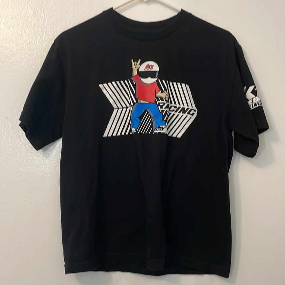 K1 speed racing kart boys black large t shirt